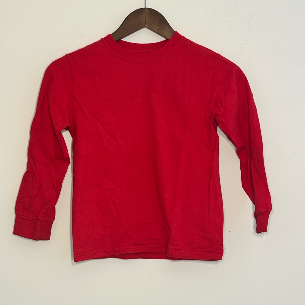 NWOT Fruit of the Loom Red Long Sleeve Graphic Tee Youth M (8)